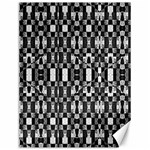 Black and White Geometric Tribal Pattern Canvas 12  x 16   11.86 x15.41  Canvas - 1