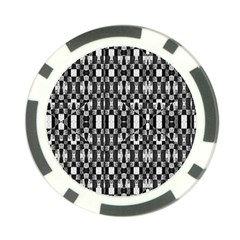 Black And White Geometric Tribal Pattern Poker Chip Card Guards by dflcprints