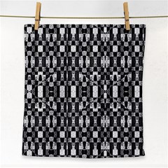 Black And White Geometric Tribal Pattern Face Towel by dflcprints