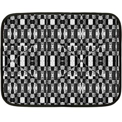 Black And White Geometric Tribal Pattern Fleece Blanket (mini) by dflcprints