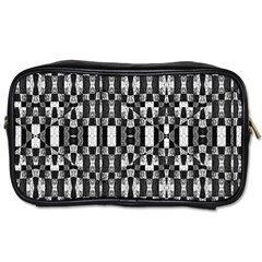 Black And White Geometric Tribal Pattern Toiletries Bags 2-side by dflcprints