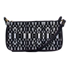 Black And White Geometric Tribal Pattern Shoulder Clutch Bags by dflcprints