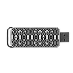 Black And White Geometric Tribal Pattern Portable Usb Flash (two Sides) by dflcprints