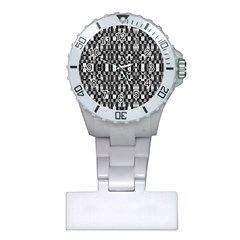 Black And White Geometric Tribal Pattern Nurses Watches by dflcprints