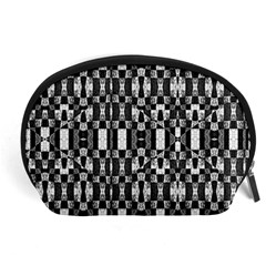 Black And White Geometric Tribal Pattern Accessory Pouches (large)  by dflcprints