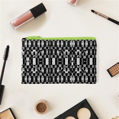 Black And White Geometric Tribal Pattern Cosmetic Bag (xs) by dflcprints