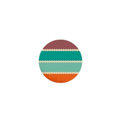 Rhombus And Retro Colors Stripes Pattern 1  Mini Button by LalyLauraFLM