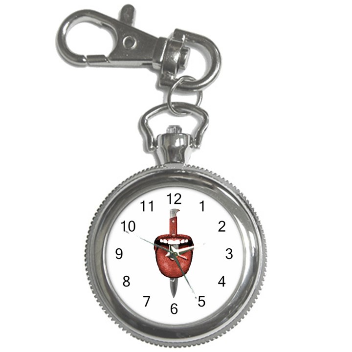 Tongue Cut By Kitchen Knife Photo Collage Key Chain Watches