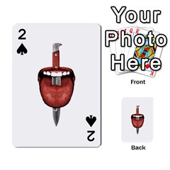 Tongue Cut By Kitchen Knife Photo Collage Playing Cards 54 Designs  by dflcprints