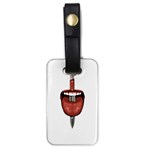 Tongue Cut By Kitchen Knife Photo Collage Luggage Tags (One Side)  Front