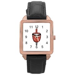 Tongue Cut By Kitchen Knife Photo Collage Rose Gold Watches by dflcprints