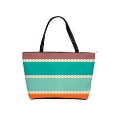 Rhombus And Retro Colors Stripes Pattern Classic Shoulder Handbag