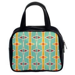 Rhombus Pattern In Retro Colors  Classic Handbag (two Sides) by LalyLauraFLM