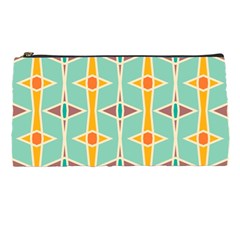 Rhombus Pattern In Retro Colors  	pencil Case