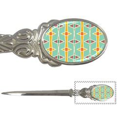 Rhombus Pattern In Retro Colors 			letter Opener by LalyLauraFLM