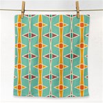 Rhombus pattern in retro colors 			Face Towel Front