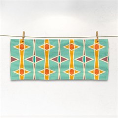 Rhombus Pattern In Retro Colors 			hand Towel by LalyLauraFLM