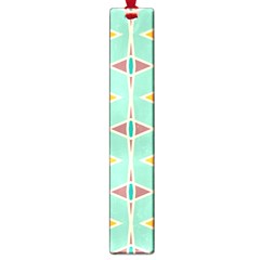 Rhombus Pattern In Retro Colors 			large Book Mark by LalyLauraFLM