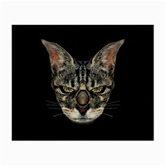 Angry Cyborg Cat Small Glasses Cloth (2-side)