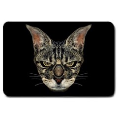 Angry Cyborg Cat Large Doormat 