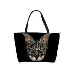 Angry Cyborg Cat Shoulder Handbags