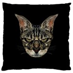 Angry Cyborg Cat Large Cushion Cases (One Side)  Front