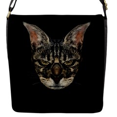 Angry Cyborg Cat Flap Messenger Bag (s)