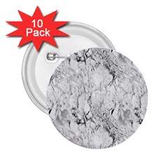 White Marble 2 25  Buttons (10 Pack) 