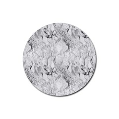 White Marble Rubber Round Coaster (4 Pack) 