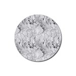 White Marble Rubber Round Coaster (4 pack)  Front