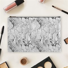 White Marble Cosmetic Bag (large) 