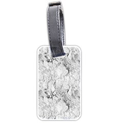 White Marble Luggage Tags (one Side)  by ArgosPhotography