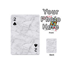 White Marble 2 Playing Cards 54 (mini)  by ArgosPhotography