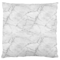 White Marble 2 Large Flano Cushion Cases (one Side)  by ArgosPhotography