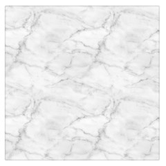 White Marble 2 Large Satin Scarf (square) by ArgosPhotography