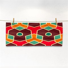 Distorted Shapes In Retro Colors			hand Towel by LalyLauraFLM