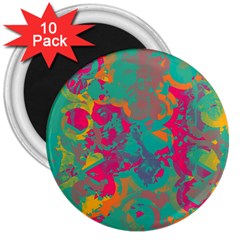 Fading Circles			3  Magnet (10 Pack) by LalyLauraFLM