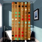 Squares on a brown background	Shower Curtain 36  x 72  Curtain(36 X72 ) - 33.26 x66.24  Curtain(36 X72 )