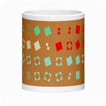 Squares on a brown background Morph Mug Center