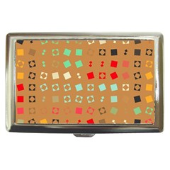 Squares On A Brown Background			cigarette Money Case by LalyLauraFLM