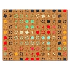 Squares On A Brown Background			jigsaw Puzzle (rectangular) by LalyLauraFLM