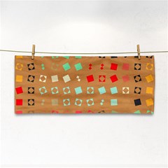 Squares On A Brown Background			hand Towel by LalyLauraFLM