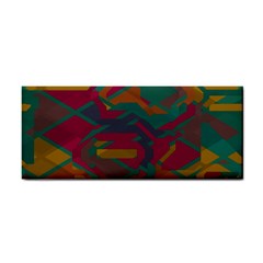 Geometric Shapes In Retro Colors			hand Towel by LalyLauraFLM