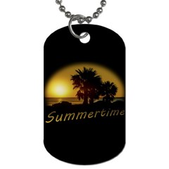 Sunset Scene At The Coast Of Montevideo Uruguay Dog Tag (one Side) by dflcprints