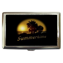 Sunset Scene At The Coast Of Montevideo Uruguay Cigarette Money Cases by dflcprints