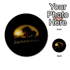 Sunset Scene At The Coast Of Montevideo Uruguay Multi-purpose Cards (round) 