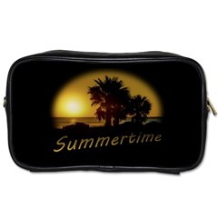 Sunset Scene At The Coast Of Montevideo Uruguay Toiletries Bags 2-side