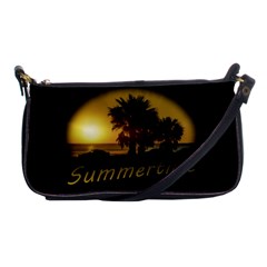 Sunset Scene At The Coast Of Montevideo Uruguay Shoulder Clutch Bags by dflcprints