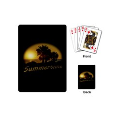 Sunset Scene At The Coast Of Montevideo Uruguay Playing Cards (mini)  by dflcprints