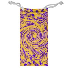 Purple And Orange Swirling Design Jewelry Bags